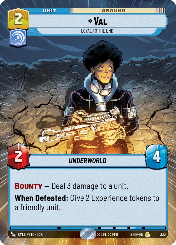 Val - Loyal to the End (333) (Hyperspace) (333) [Shadows of the Galaxy] | Eastridge Sports Cards & Games
