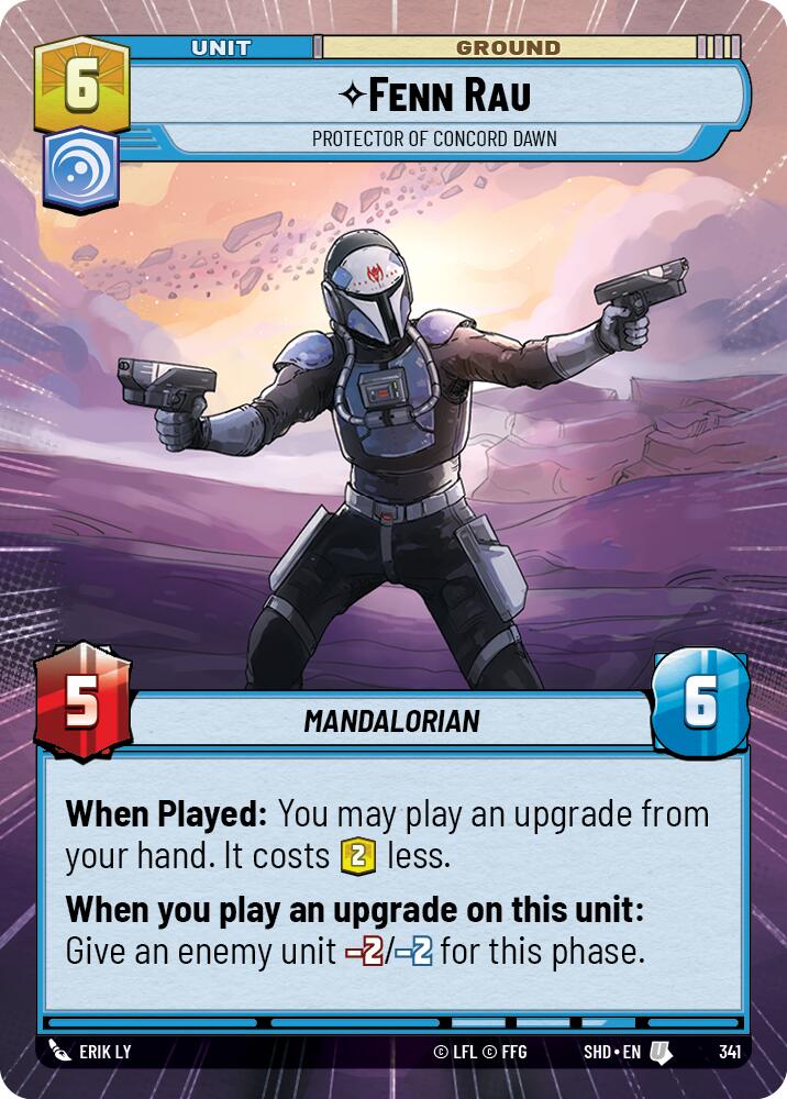 Fenn Rau - Protector of Concord Dawn (341) (Hyperspace) (341) [Shadows of the Galaxy] | Eastridge Sports Cards & Games