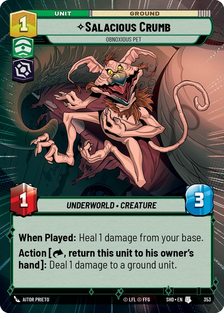Salacious Crumb - Obnoxious Pet (353) (Hyperspace) (353) [Shadows of the Galaxy] | Eastridge Sports Cards & Games