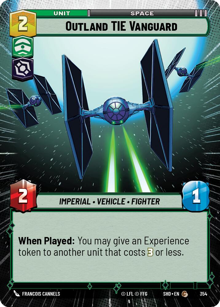 Outland TIE Vanguard (354) (Hyperspace) (354) [Shadows of the Galaxy] | Eastridge Sports Cards & Games