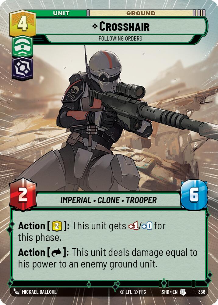 Crosshair - Following Orders (356) (Hyperspace) (356) [Shadows of the Galaxy] | Eastridge Sports Cards & Games