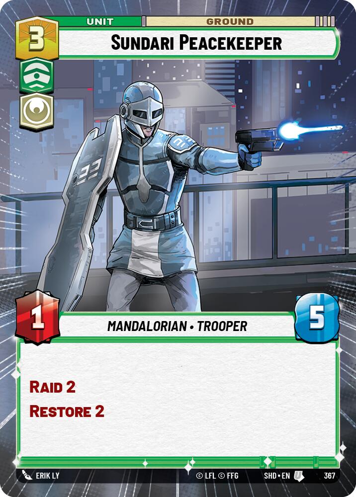 Sundari Peacekeeper (367) (Hyperspace) (367) [Shadows of the Galaxy] | Eastridge Sports Cards & Games