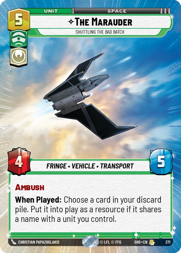 The Marauder - Shuttling the Bad Batch (371) (Hyperspace) (371) [Shadows of the Galaxy] | Eastridge Sports Cards & Games