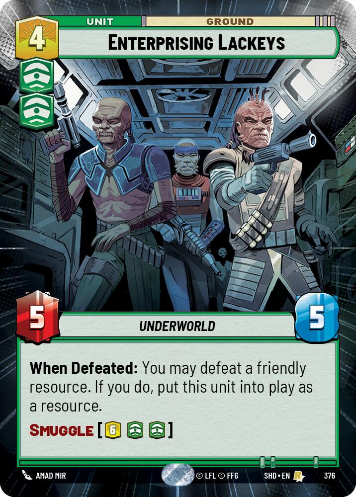 Enterprising Lackeys (376) (Hyperspace) (376) [Shadows of the Galaxy] | Eastridge Sports Cards & Games