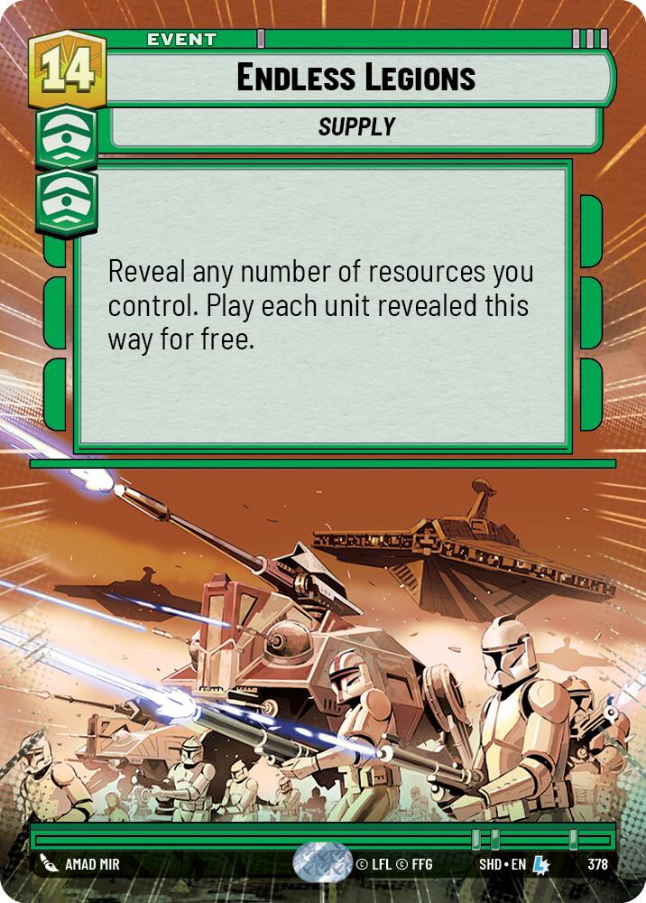 Endless Legions (378) (Hyperspace) (378) [Shadows of the Galaxy] | Eastridge Sports Cards & Games