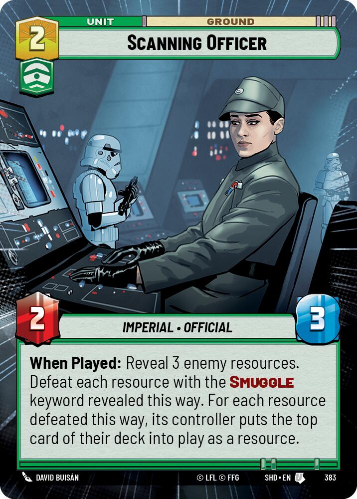Scanning Officer (383) (Hyperspace) (383) [Shadows of the Galaxy] | Eastridge Sports Cards & Games