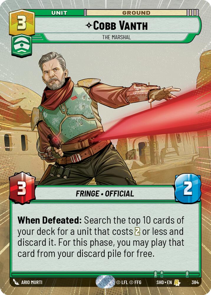 Cobb Vanth - The Marshal (384) (Hyperspace) (384) [Shadows of the Galaxy] | Eastridge Sports Cards & Games