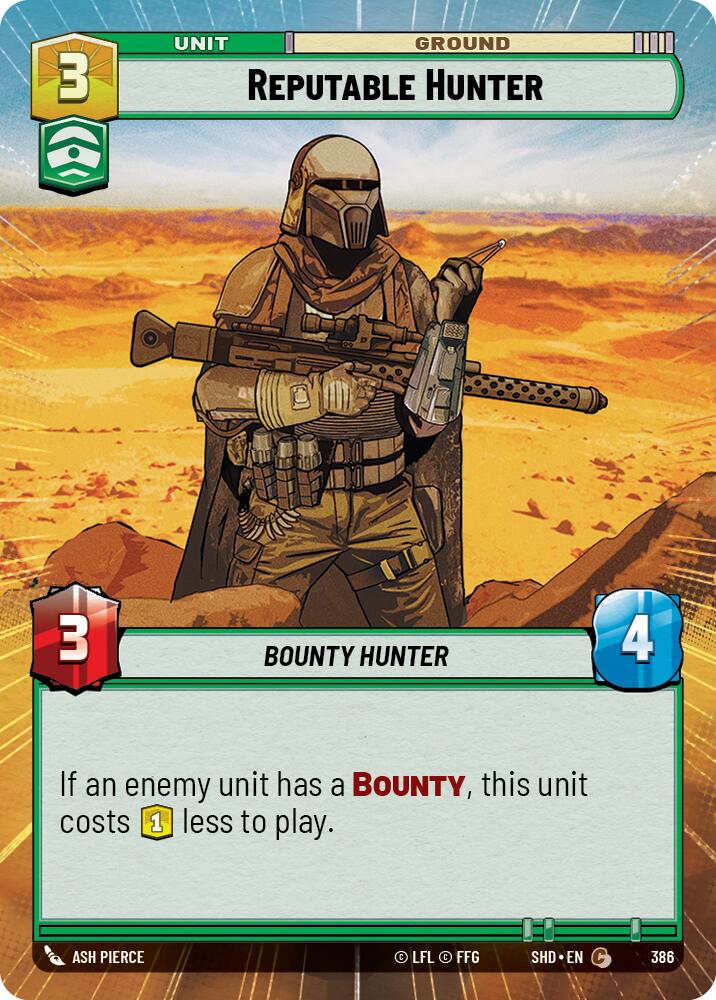 Reputable Hunter (386) (Hyperspace) (386) [Shadows of the Galaxy] | Eastridge Sports Cards & Games