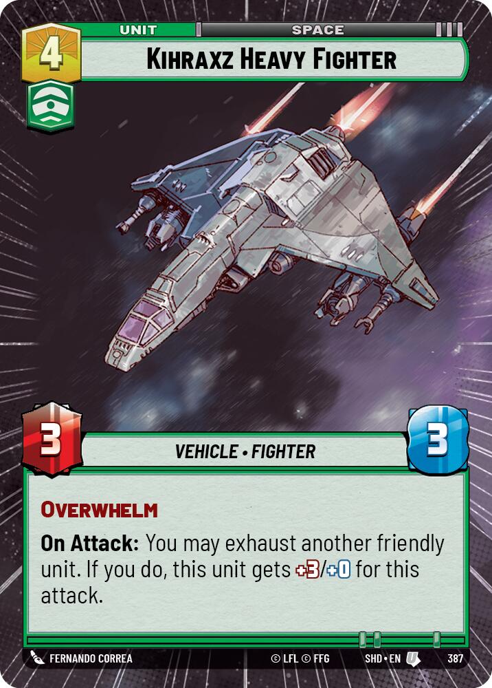 Kihraxz Heavy Fighter (387) (Hyperspace) (387) [Shadows of the Galaxy] | Eastridge Sports Cards & Games