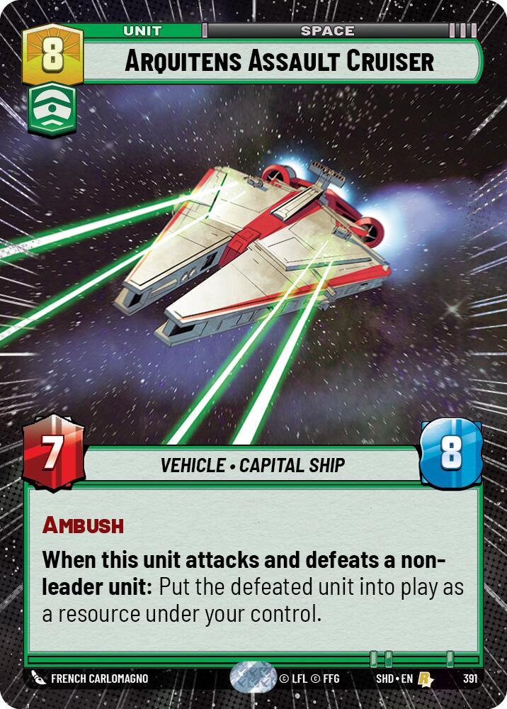 Arquitens Assault Cruiser (391) (Hyperspace) (391) [Shadows of the Galaxy] | Eastridge Sports Cards & Games