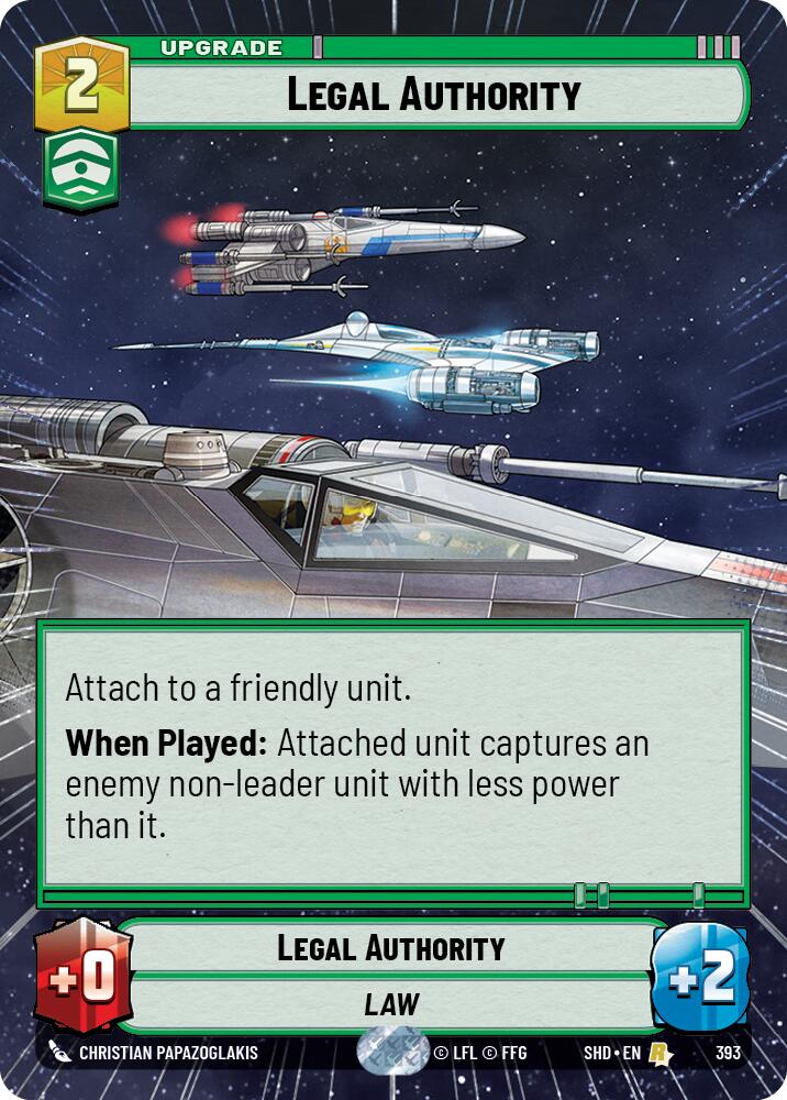 Legal Authority (393) (Hyperspace) (393) [Shadows of the Galaxy] | Eastridge Sports Cards & Games