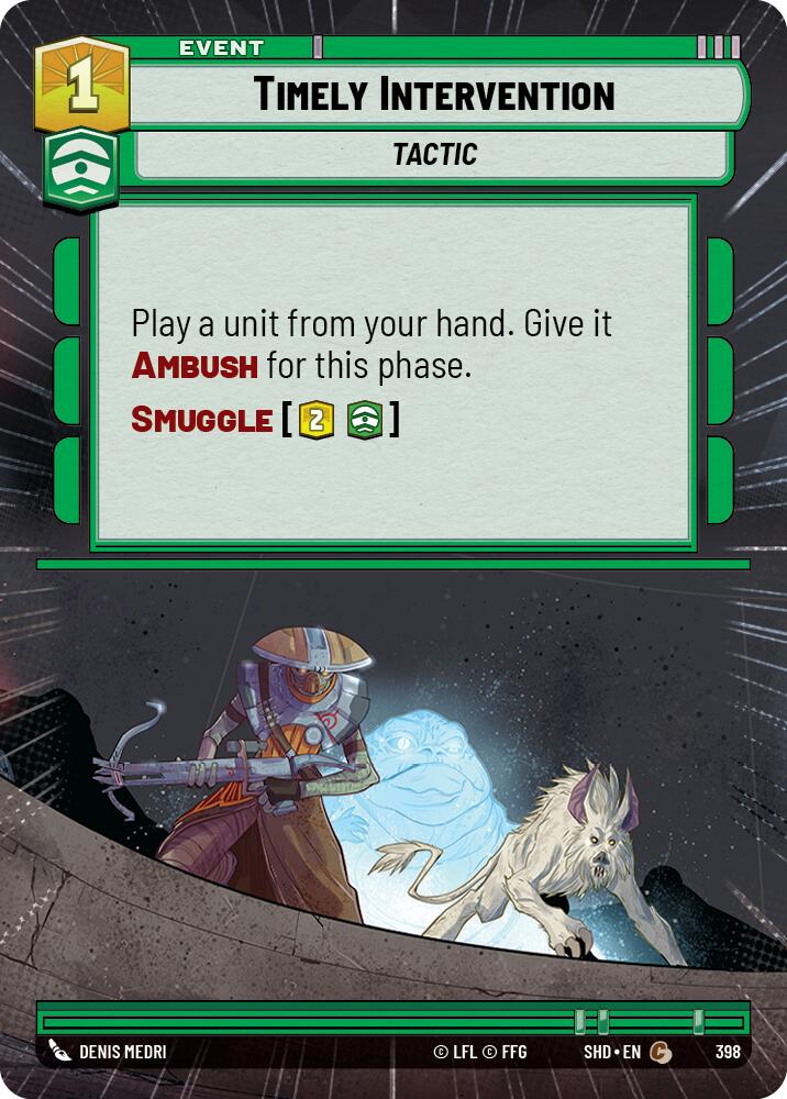 Timely Intervention (398) (Hyperspace) (398) [Shadows of the Galaxy] | Eastridge Sports Cards & Games