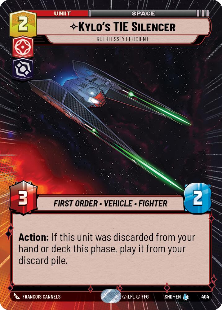 Kylo's TIE Silencer - Ruthlessly Efficient (404) (Hyperspace) (404) [Shadows of the Galaxy] | Eastridge Sports Cards & Games