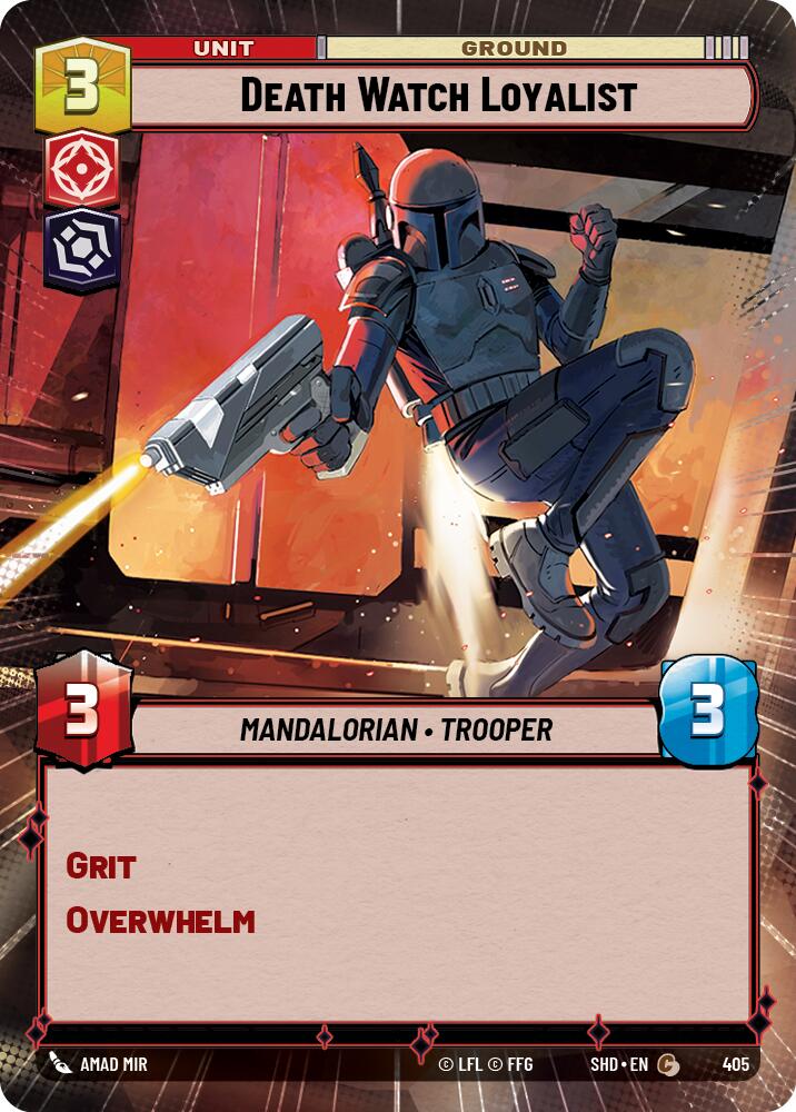 Death Watch Loyalist (405) (Hyperspace) (405) [Shadows of the Galaxy] | Eastridge Sports Cards & Games