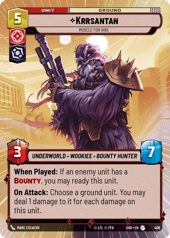 Krrsantan - Muscle for Hire (408) (Hyperspace) (408) [Shadows of the Galaxy] | Eastridge Sports Cards & Games