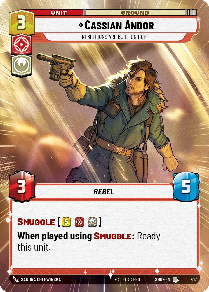 Cassian Andor - Rebellions Are Built On Hope (417) (Hyperspace) (417) [Shadows of the Galaxy] | Eastridge Sports Cards & Games