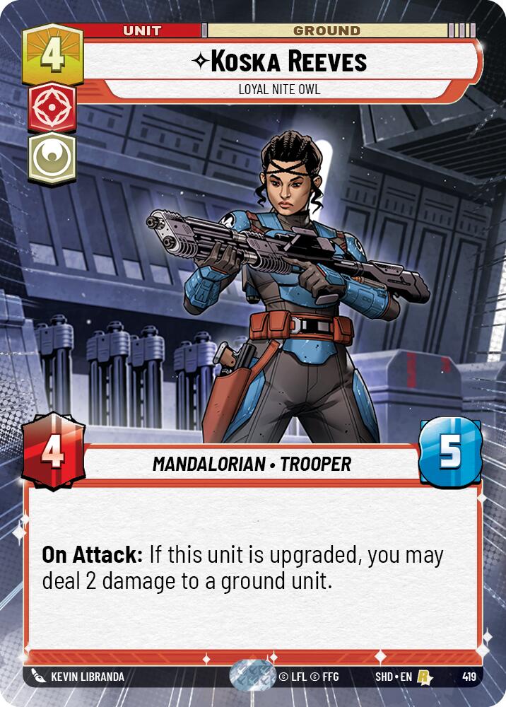 Koska Reeves - Loyal Nite Owl (419) (Hyperspace) (419) [Shadows of the Galaxy] | Eastridge Sports Cards & Games
