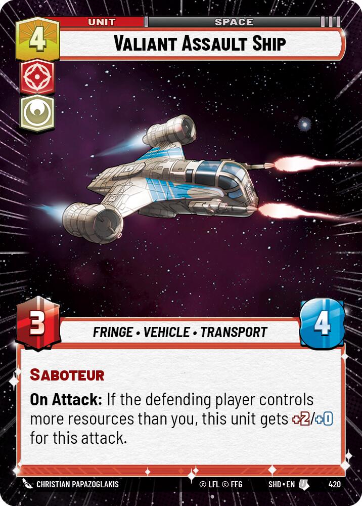 Valiant Assault Ship (420) (Hyperspace) (420) [Shadows of the Galaxy] | Eastridge Sports Cards & Games