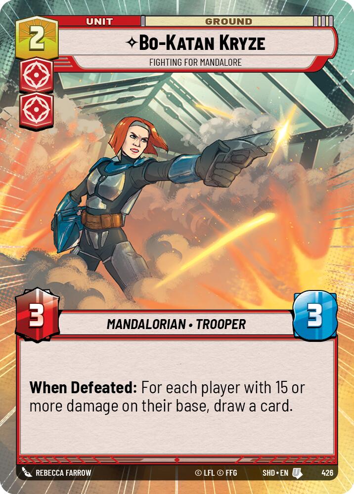 Bo-Katan Kryze - Fighting For Mandalore (426) (Hyperspace) (426) [Shadows of the Galaxy] | Eastridge Sports Cards & Games