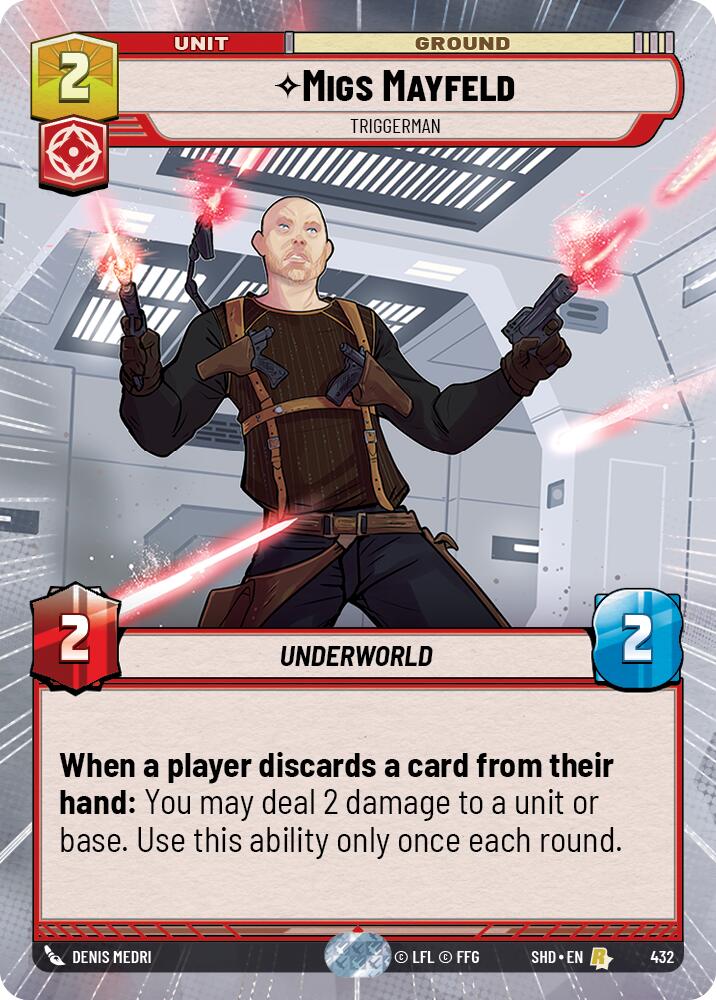 Migs Mayfeld - Triggerman (432) (Hyperspace) (432) [Shadows of the Galaxy] | Eastridge Sports Cards & Games
