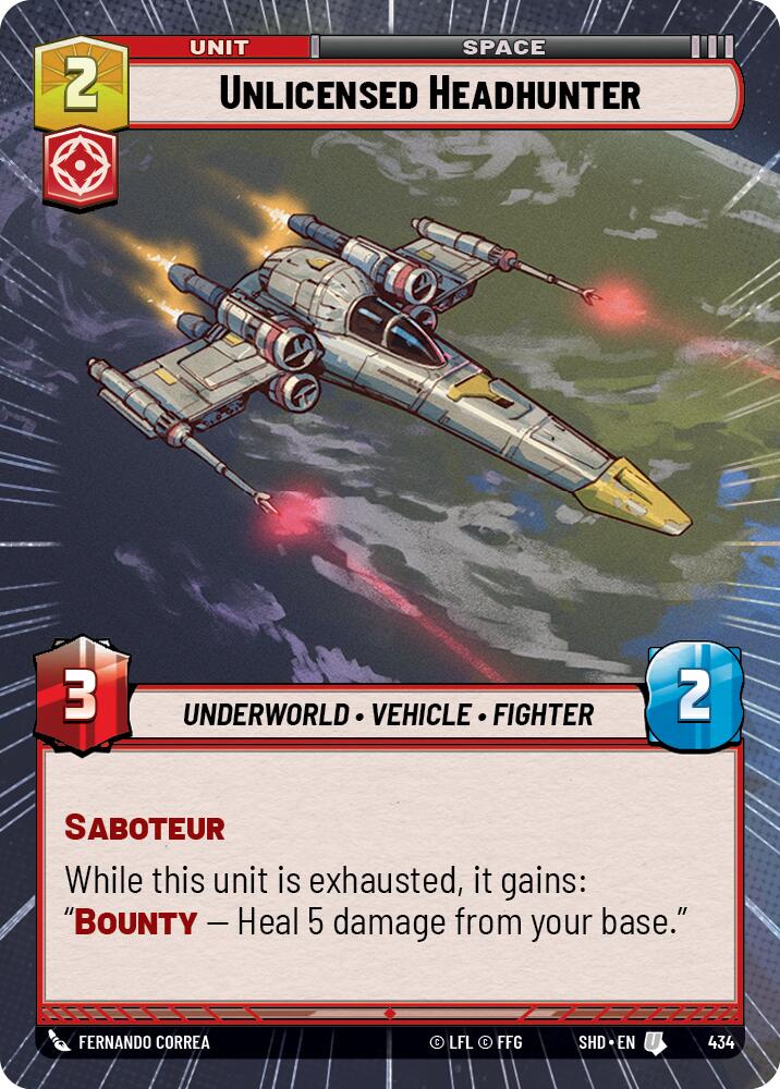 Unlicensed Headhunter (434) (Hyperspace) (434) [Shadows of the Galaxy] | Eastridge Sports Cards & Games