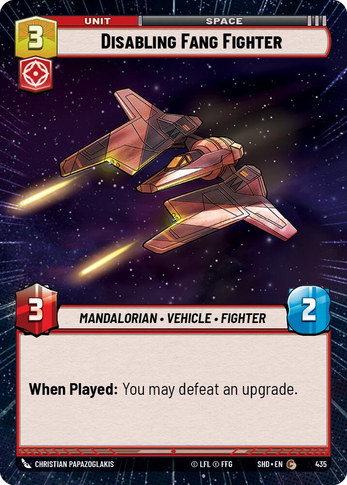 Disabling Fang Fighter (435) (Hyperspace) (435) [Shadows of the Galaxy] | Eastridge Sports Cards & Games