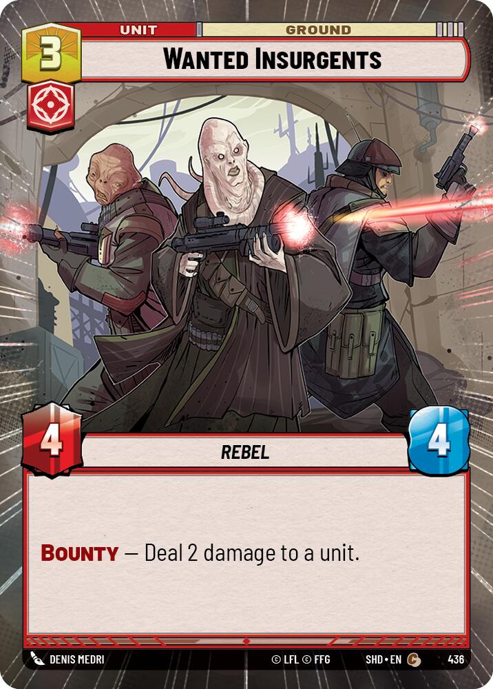 Wanted Insurgents (436) (Hyperspace) (436) [Shadows of the Galaxy] | Eastridge Sports Cards & Games