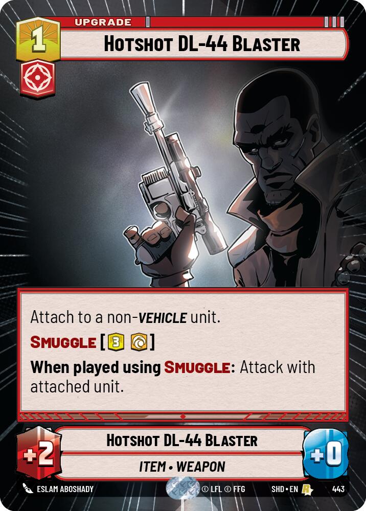 Hotshot DL-44 Blaster (443) (Hyperspace) (443) [Shadows of the Galaxy] | Eastridge Sports Cards & Games