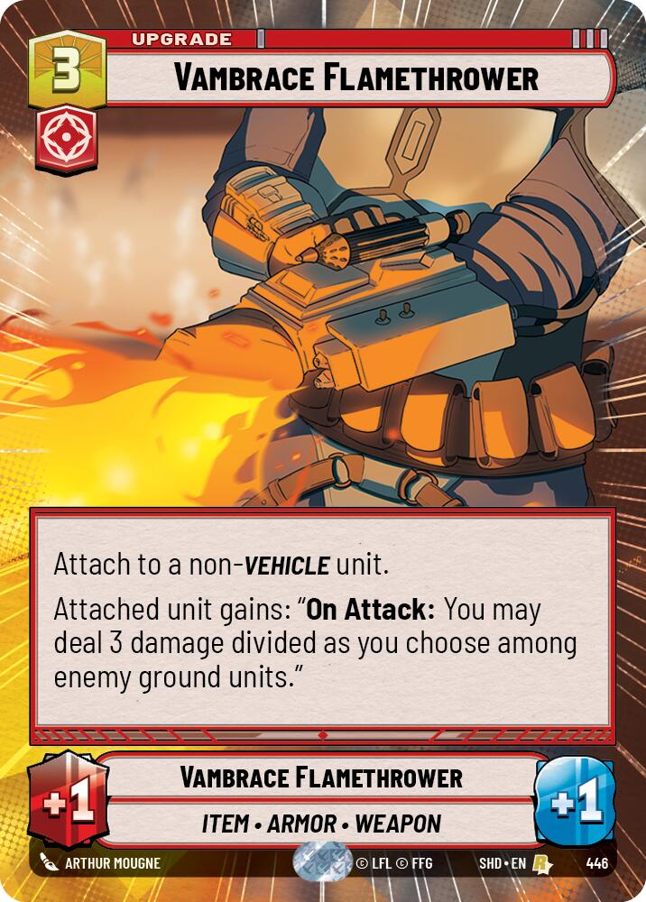 Vambrace Flamethrower (446) (Hyperspace) (446) [Shadows of the Galaxy] | Eastridge Sports Cards & Games