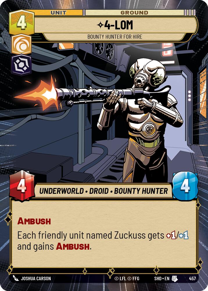 4-LOM - Bounty Hunter for Hire (457) (Hyperspace) (457) [Shadows of the Galaxy] | Eastridge Sports Cards & Games