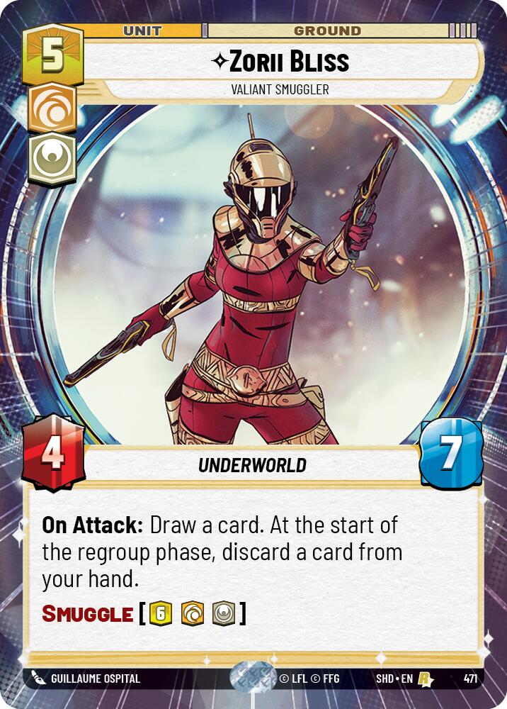 Zorii Bliss - Valiant Smuggler (471) (Hyperspace) (471) [Shadows of the Galaxy] | Eastridge Sports Cards & Games