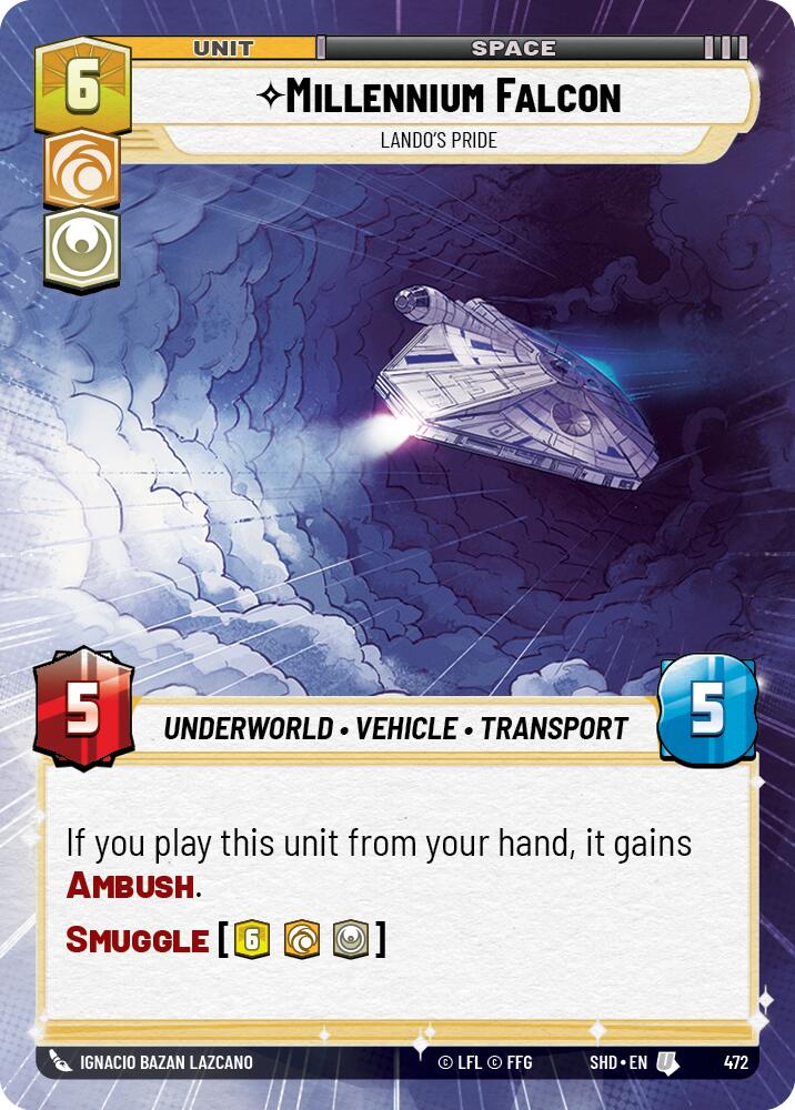 Millennium Falcon - Lando's Pride (472) (Hyperspace) (472) [Shadows of the Galaxy] | Eastridge Sports Cards & Games