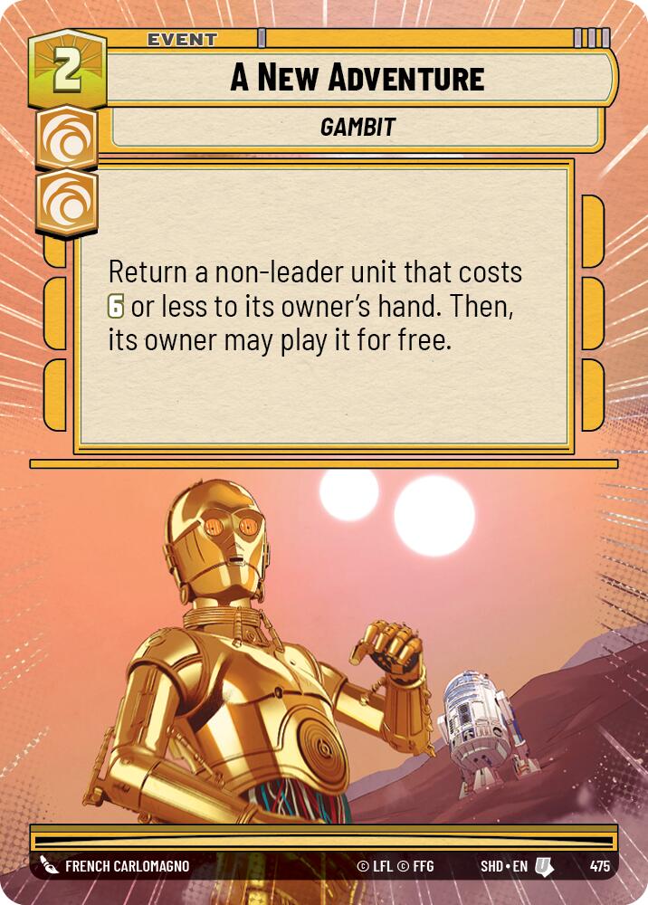 A New Adventure (475) (Hyperspace) (475) [Shadows of the Galaxy] | Eastridge Sports Cards & Games
