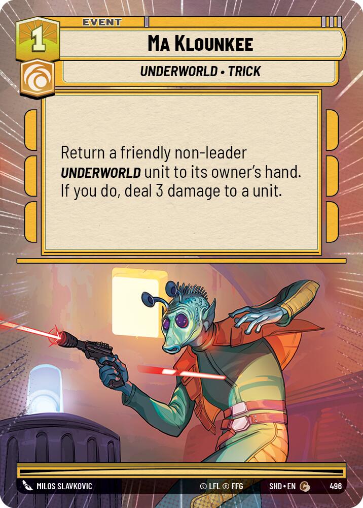 Ma Klounkee (496) (Hyperspace) (496) [Shadows of the Galaxy] | Eastridge Sports Cards & Games