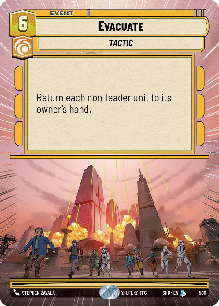 Evacuate (500) (Hyperspace) (500) [Shadows of the Galaxy] | Eastridge Sports Cards & Games