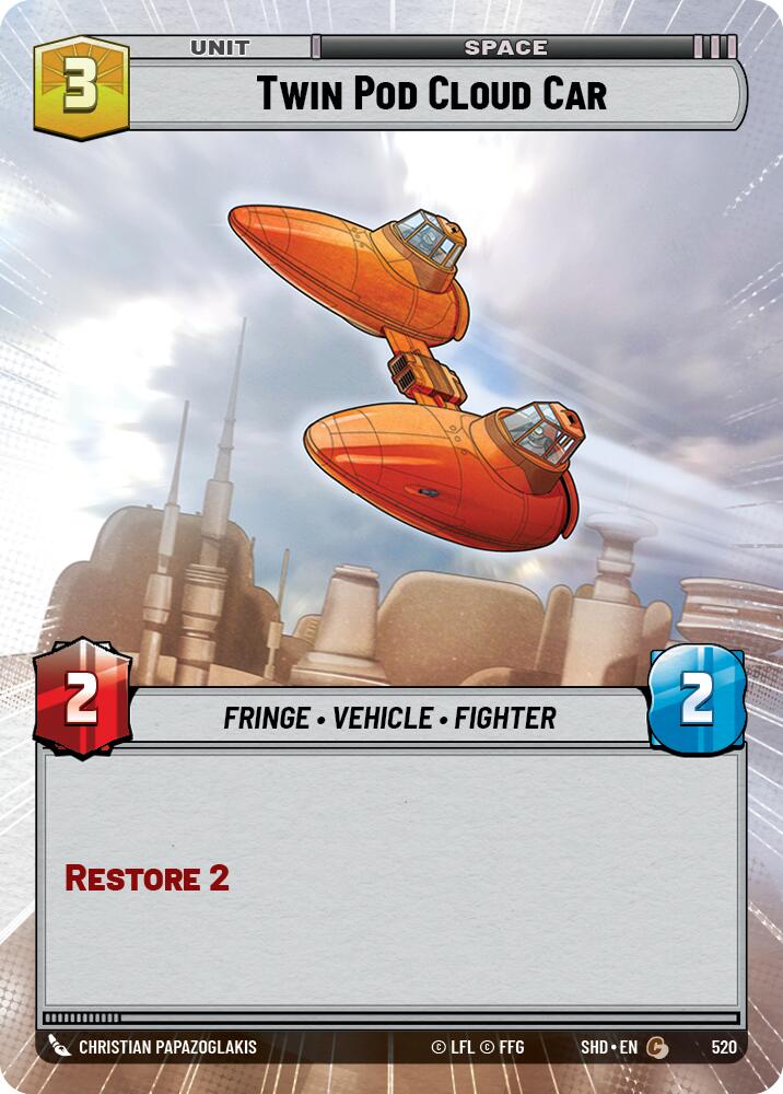 Twin Pod Cloud Car (520) (Hyperspace) (520) [Shadows of the Galaxy] | Eastridge Sports Cards & Games