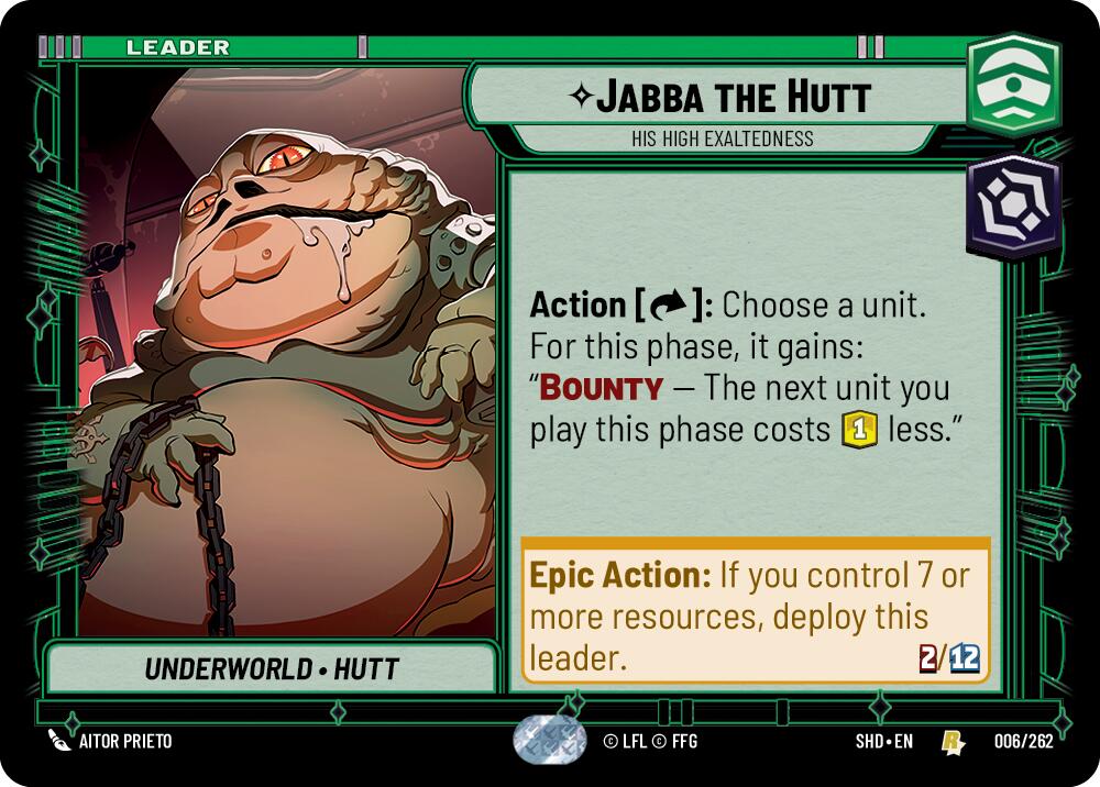 Jabba the Hutt - His High Exaltedness (006/262) (006/262) [Shadows of the Galaxy] | Eastridge Sports Cards & Games