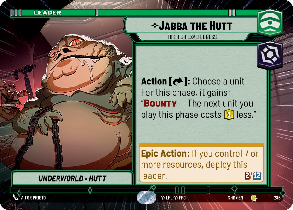 Jabba the Hutt - His High Exaltedness (286) (Hyperspace) (286) [Shadows of the Galaxy] | Eastridge Sports Cards & Games