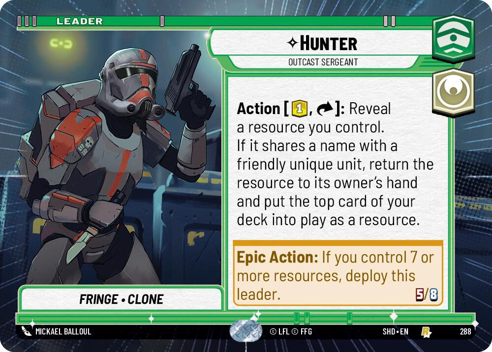 Hunter - Outcast Sergeant (288) (Hyperspace) (288) [Shadows of the Galaxy] | Eastridge Sports Cards & Games
