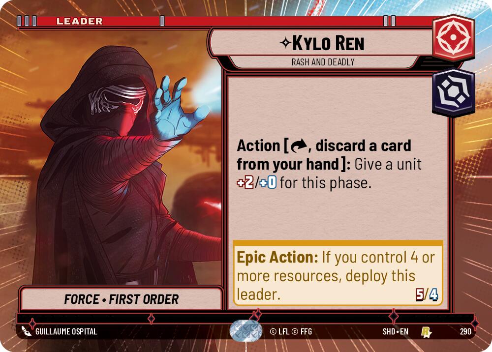 Kylo Ren - Rash and Deadly (290) (Hyperspace) (290) [Shadows of the Galaxy] | Eastridge Sports Cards & Games