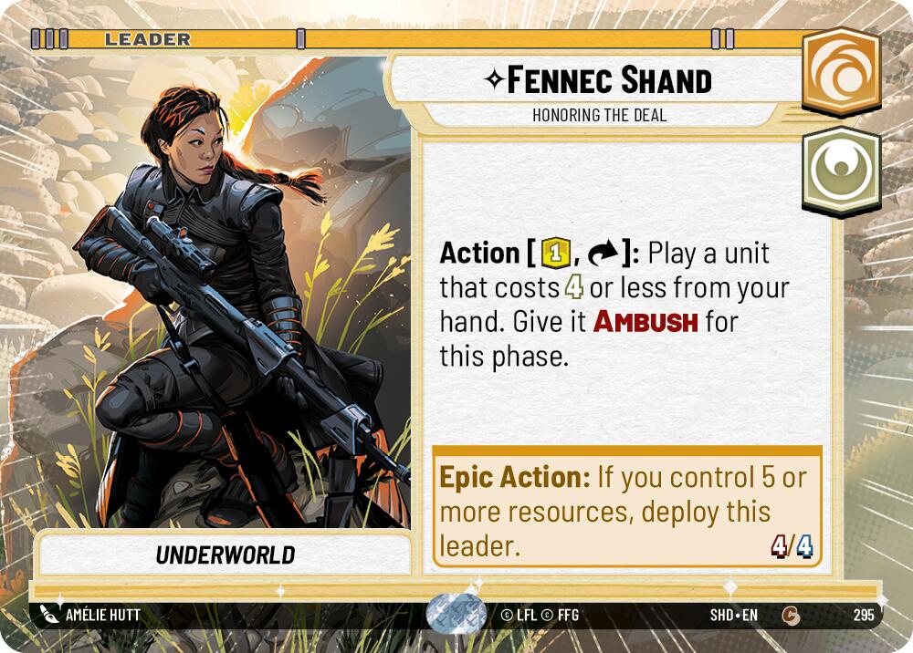 Fennec Shand - Honoring the Deal (295) (Hyperspace) (295) [Shadows of the Galaxy] | Eastridge Sports Cards & Games
