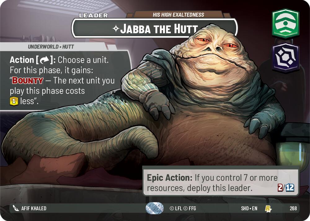 Jabba the Hutt - His High Exaltedness (268) (Showcase) (268) [Shadows of the Galaxy] | Eastridge Sports Cards & Games