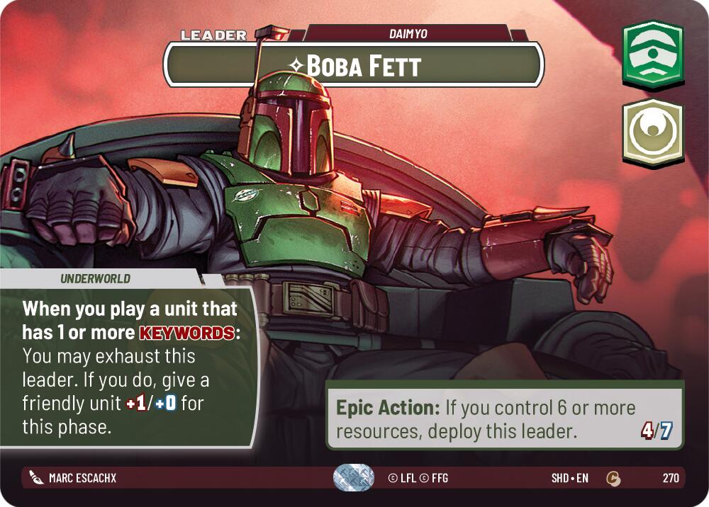 Boba Fett - Daimyo (270) (Showcase) (270) [Shadows of the Galaxy] | Eastridge Sports Cards & Games