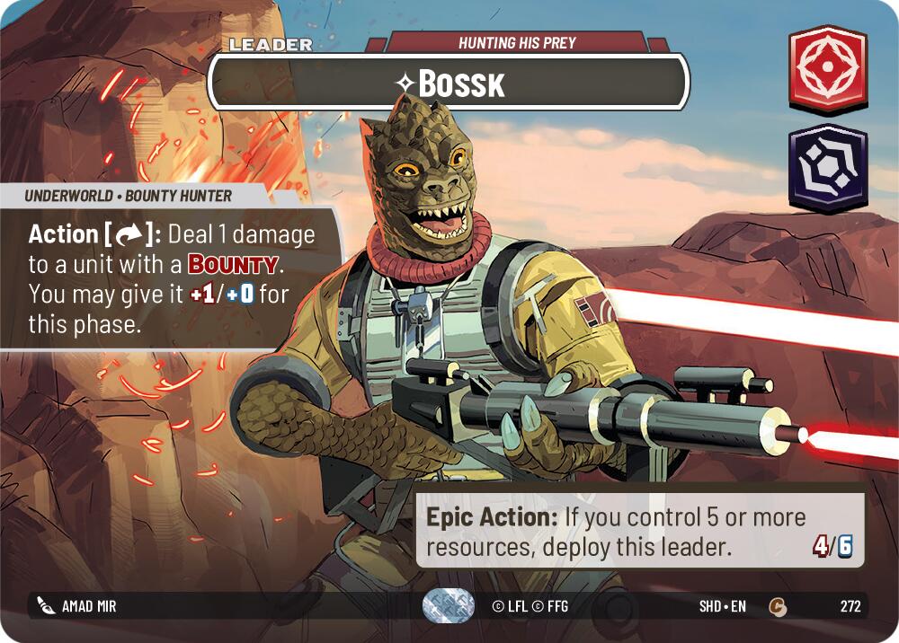 Bossk - Hunting His Prey (272) (Showcase) (272) [Shadows of the Galaxy] | Eastridge Sports Cards & Games
