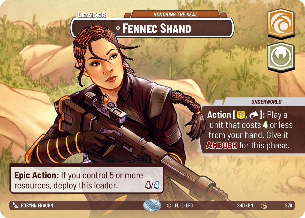 Fennec Shand - Honoring the Deal (278) (Showcase) (278) [Shadows of the Galaxy] | Eastridge Sports Cards & Games