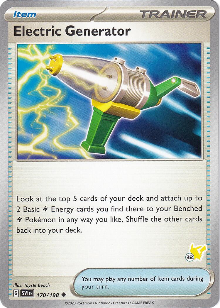 Electric Generator (170/198) (Pikachu Stamp #32) [Battle Academy 2024] | Eastridge Sports Cards & Games