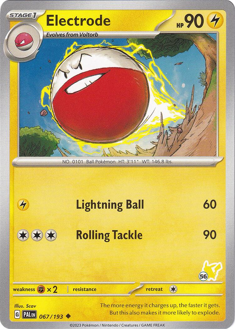 Electrode (067/193) (Pikachu Stamp #56) [Battle Academy 2024] | Eastridge Sports Cards & Games