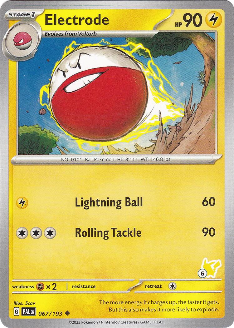 Electrode (067/193) (Pikachu Stamp #6) [Battle Academy 2024] | Eastridge Sports Cards & Games