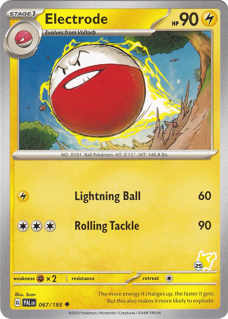 Electrode (067/193) (Pikachu Stamp #25) [Battle Academy 2024] | Eastridge Sports Cards & Games