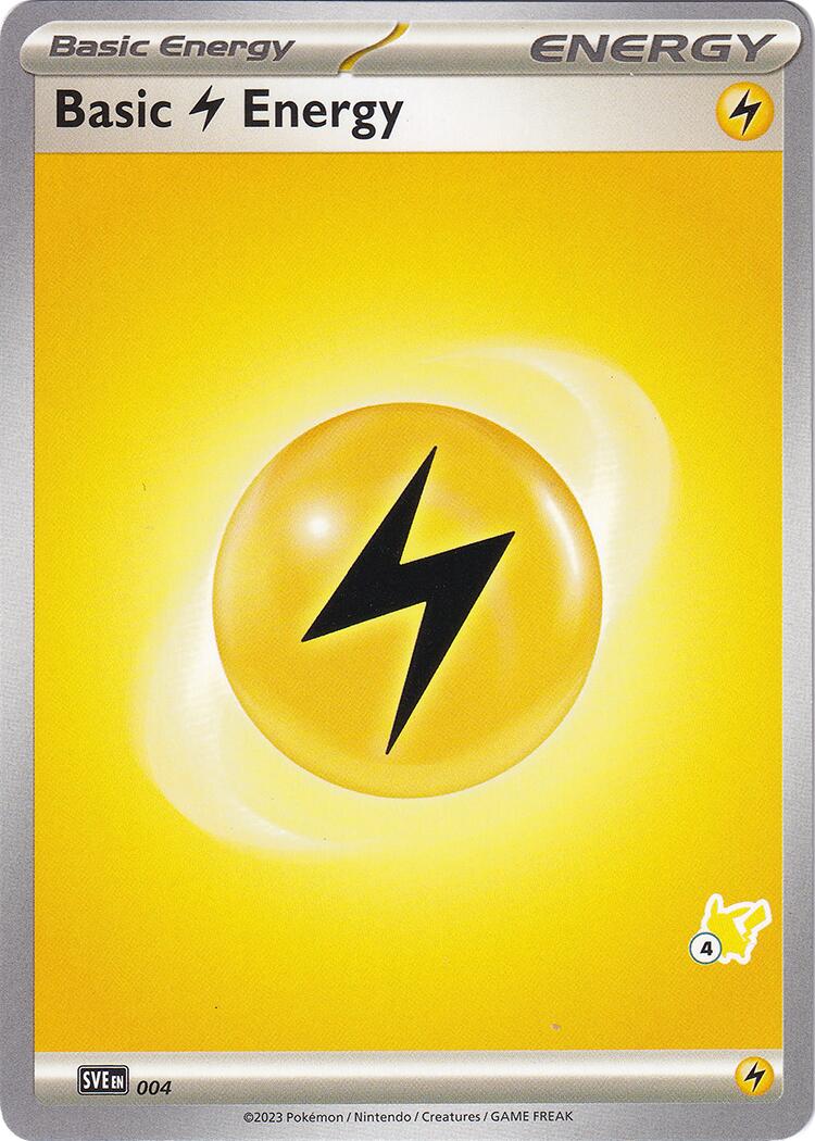 Basic Lightning Energy (004) (Pikachu Stamp #4) [Battle Academy 2024] | Eastridge Sports Cards & Games